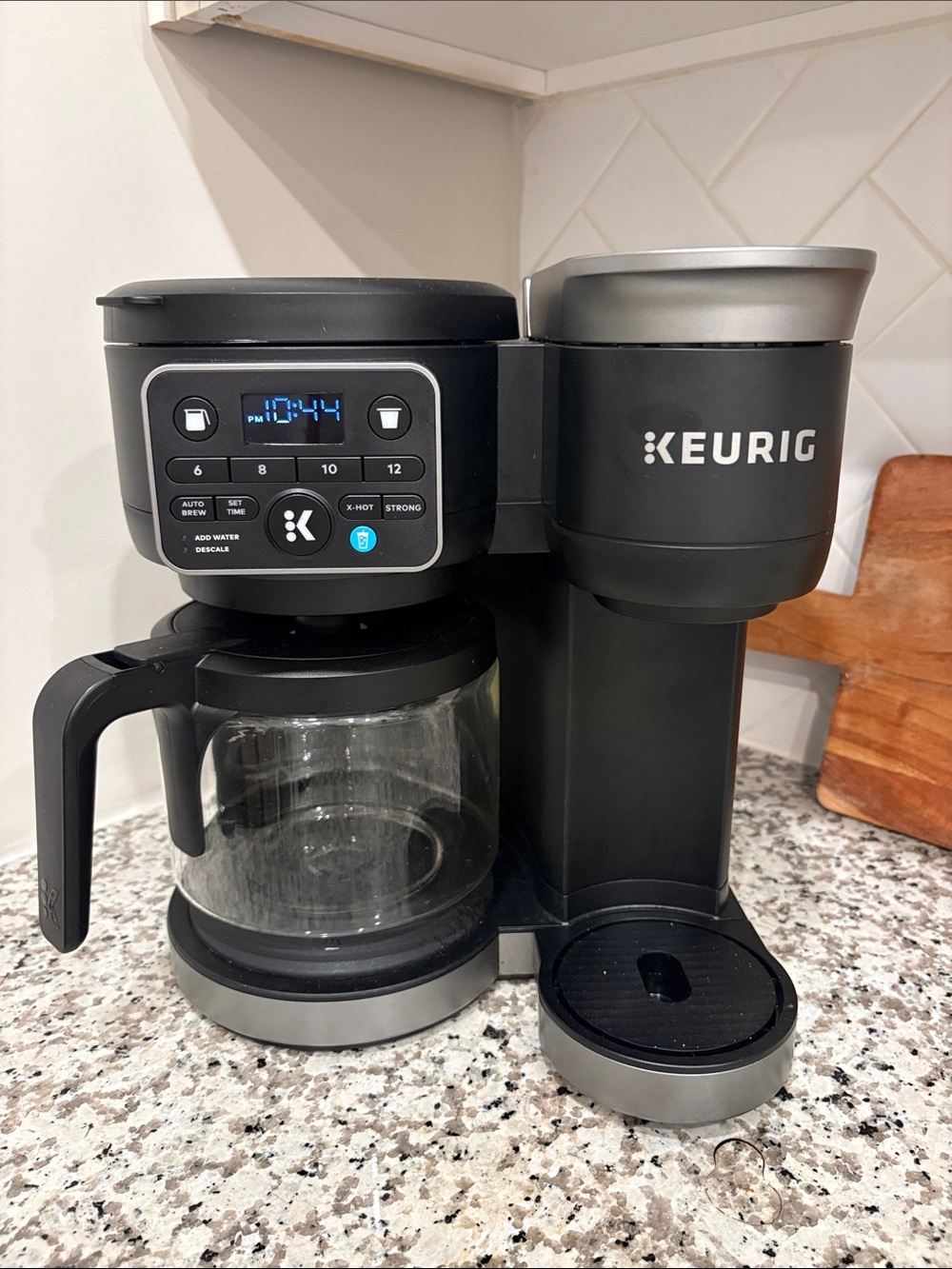 Keurig Black Dual Brew Coffee Maker with Glass Carafe
